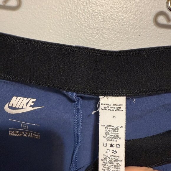 Nike Womens Navy Blue Sweatpants 3X Cotton Blend Athletic Casual Wear - Picture 6 of 6